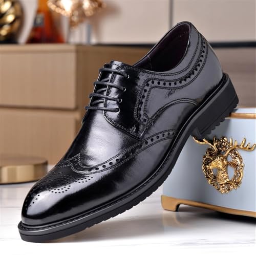 Dress Shoes for Men Lace Up Mens Dress Shoes Black Oxfords British Style Business Shoe Lace Up Leather Shoes Pointed Toe Formal Leather Shoes Wedding Shoes2