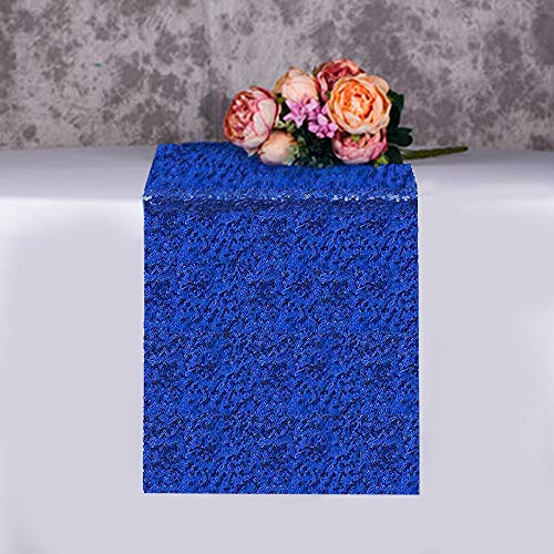 Saliyaa 2 Packs Royal Blue Sequin Table Runners 12 X 108 Inches Glitter Blue Table Runners For Birthday Wedding Bachelorette Baby Shower Party Table Decorations Supplies #TOP3