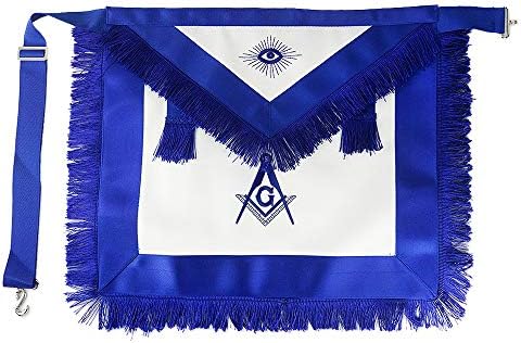 Master Mason Masonic Apron Blue Lodge Leather Square & Compass for Freemason
