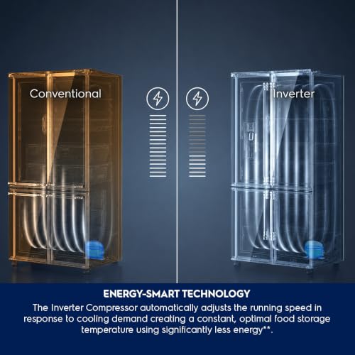 Image of Electrolux 565L 3 Door Side by Side Refrigerator, Bottom Mount Freezer, GreenZone, QuickFreeze, XL Door Bins, Cooling360, French Door, Inverter, UltimateTaste 600, EHE5600D-S, Stainless Steel