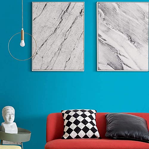 Image of WALLMATE Blue Wallpaper Self Adhesive Decorative Contact Paper for Kitchen Cabinet Countertop (12x84 Inch Pack of 2)