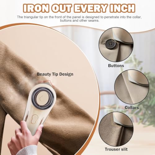 Image of Portable Handheld Garment Steamer | 1000W Foldable Mini Travel Steam Iron | 160ml | Iron Rest Pads | Heat Resistant | Anti-Slip Mat | Protective Waterproof Insulation Mat (Multi colored)
