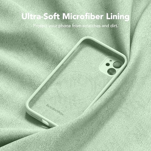 Image of Magnetic for iPhone 11 Phone Case Silicone, Compatible with MagSafe, [Full Camera Protection][Screen Protector] Slim Shockproof Protective Case for iPhone 11 6.1 inch, Light Cyan