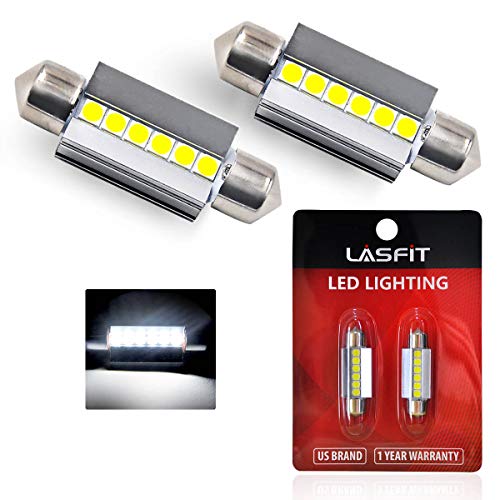 Image of LASFIT 36MM LED Bulb Festoon 6418 6411 DE3423 LED Use for Dome Map Door Interior Door Trunk Glove Box Lights 6000K White Light(2pcs)