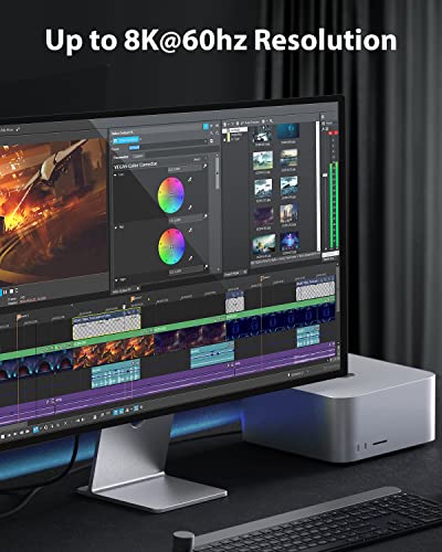 Stouchi Thunderbolt 4 Cable [3.3Ft], Braided Thunderbolt Cable Supports 8K Display/ 40Gbps Data Sync/ 100W Charging For Type C Macbooks, Hub, Docking, External Ssd Egpu And More #TOP2