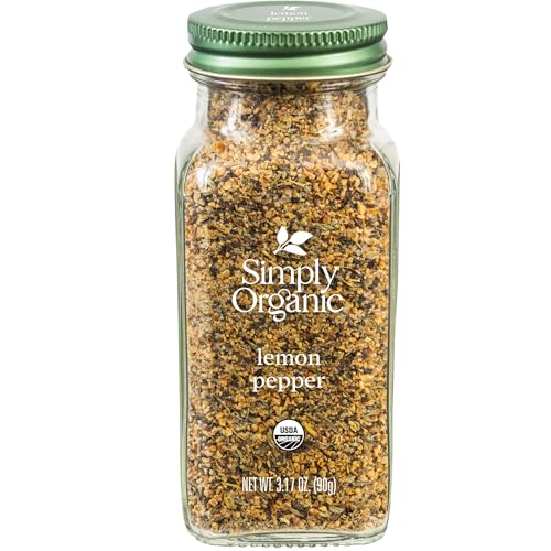 Simply Organic Lemon Pepper, Certified Organic, Kosher | 3.17 Ounce