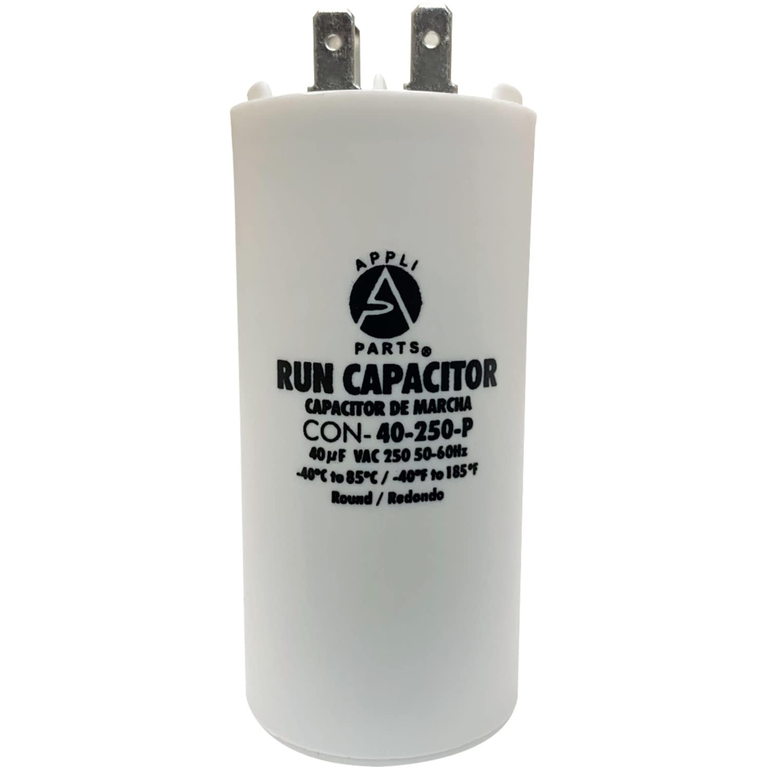 Appli Parts Condensador Capacitor de ventilador 3.5 mfd (microfaradios) uf 250VAC con 2 cables