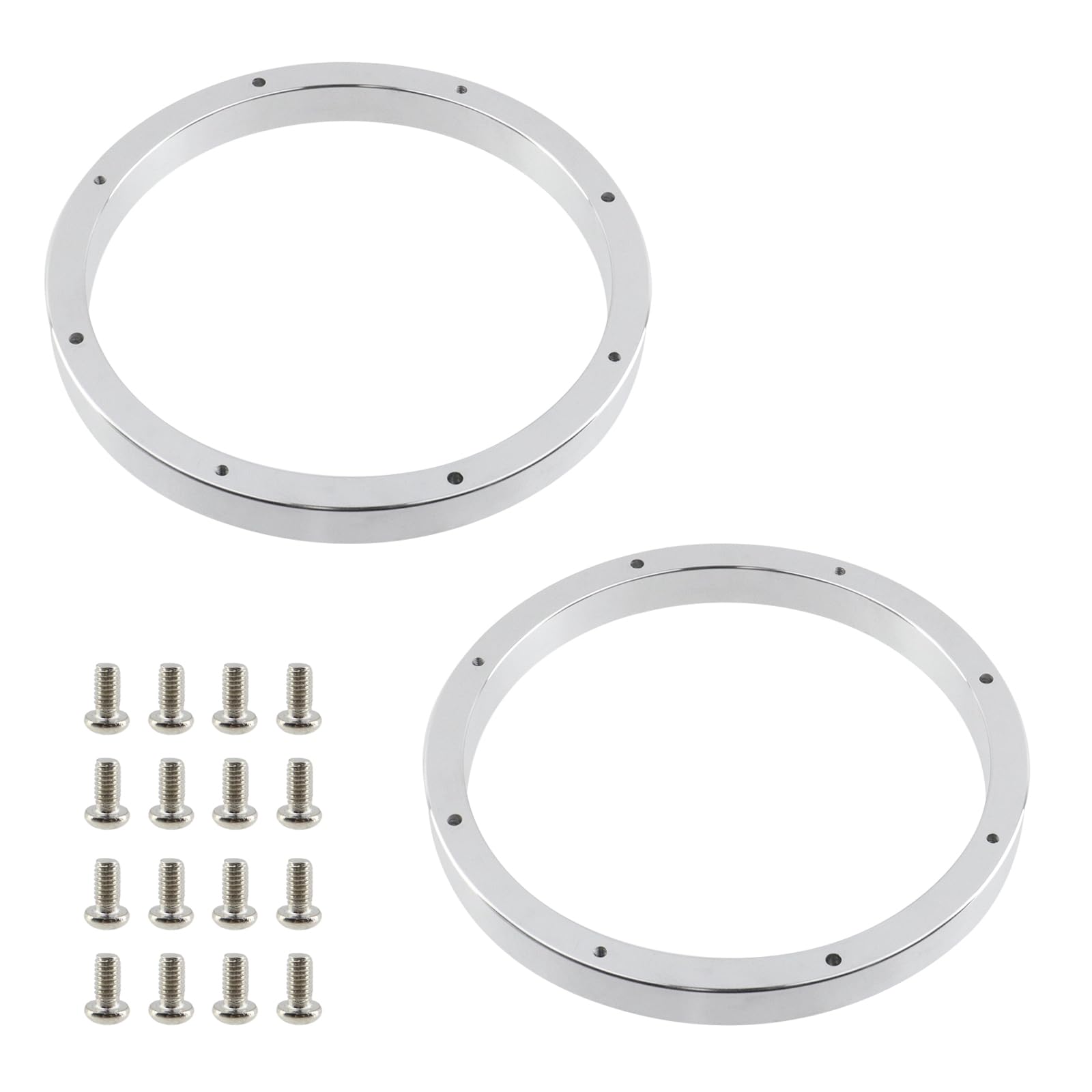 Modengzhe 2 szt. 15-1.3 cm głośnik niskotonowy ze stopu aluminium uniwersalne dopasowanie do samochodu, głębokość 1,9 cm