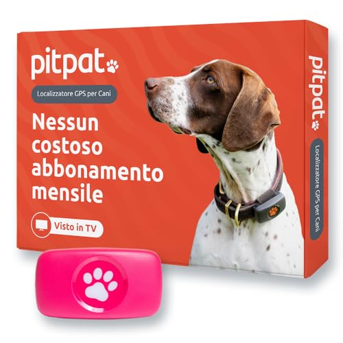 Pitpat Localizzatore Gps Per Cani - Non Necessita Di Abbonamento - Adatto A Ogni Tipo Di Cane E Di Collare - Localizzazione Satellitare A Raggio Illimitato - Impermeabile Al 100% (Rosa)