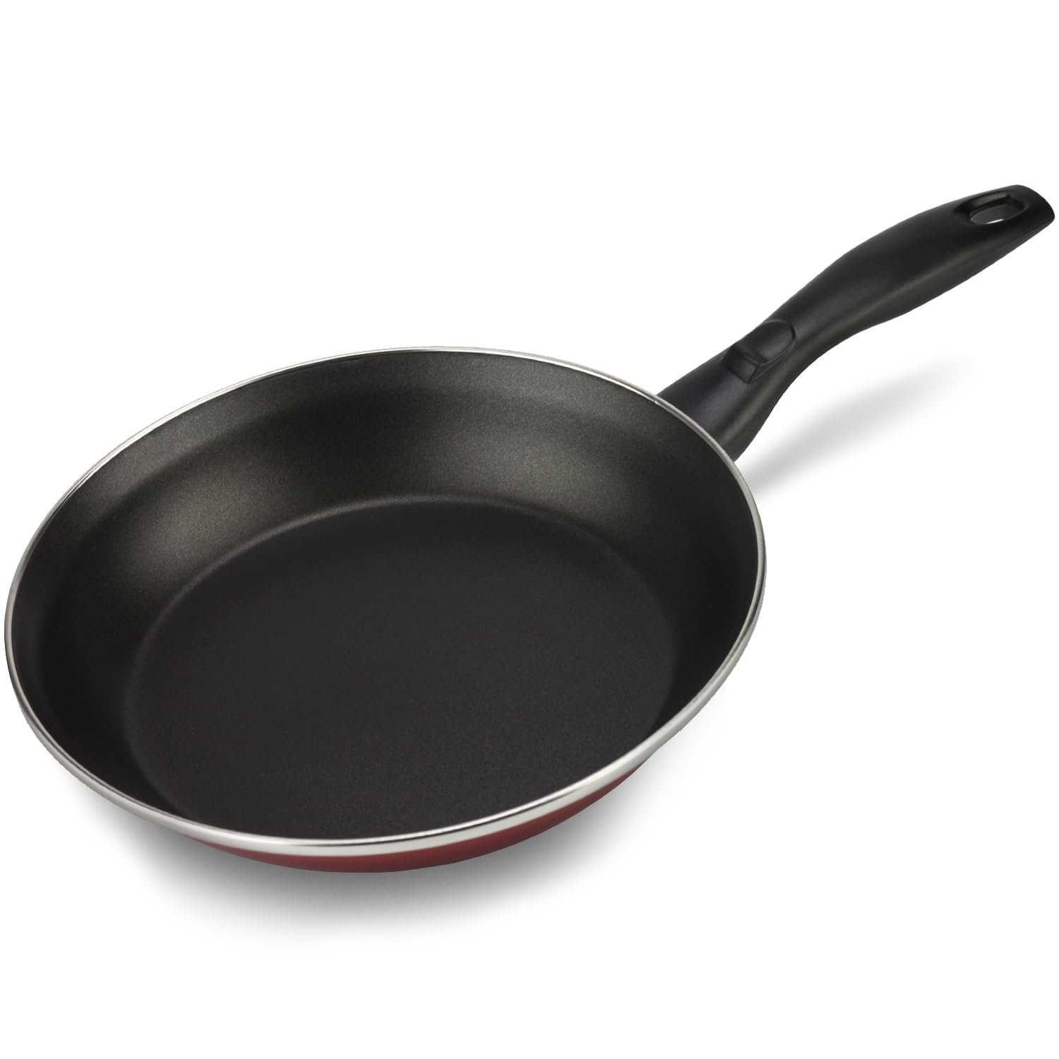 ALZA Akai – Red Frying Pan, 24 cm, Vitrified Steel, Non-Stick Two-Layer, All Types of Cookers Including Induction and Dishwasher, PFOA Free