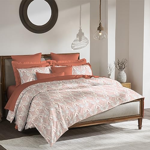 Image of myTrident Shades of Comfort King Bedsheet Sets,180 TC, 100% Cotton bedsheet for Double Bed, Elenora