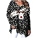 Chirstmas Vintage Manica A Goccia Top Vendita Manica Lunga A Quadretti Patchwork Rinedeer Camicie Allentate Fiocco di Neve Stampa V-Neck Vacanza Camicetta Donna Casual Loose Xmas Tees, 8422-nero, M