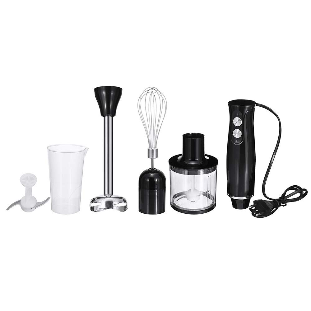 JUCAI Immersion Hand Blender, 4-in-1 2-Speed Multifunctional Stainless Steel Immersion Blender Inclu