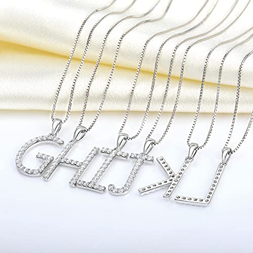 Yl Initial Necklace 925 Sterling Silver Letter Pendant L Alphabet Necklace For Women #TOP4
