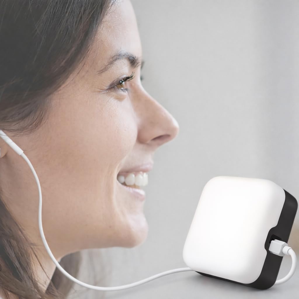 Appareil de luminothérapie gamma de poche, LED vacillante, audio 40 Hz, luminosité réglable