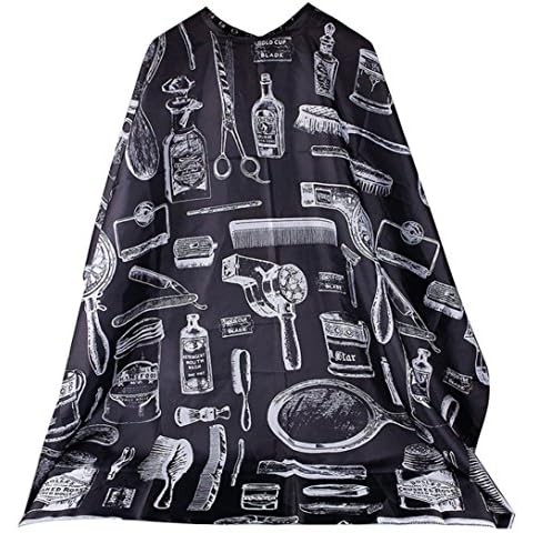 hunpta Cutting Hair Waterproof Cloth Salon Barber Gown Cape Hairdressing Hairdresser (Black) Cover