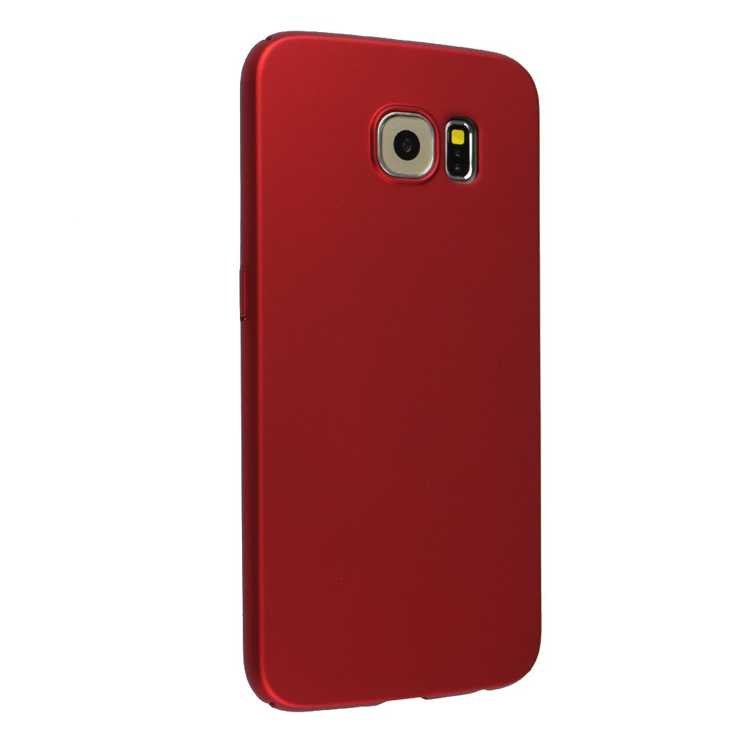 Galaxy S6 Cover, Rosa Schleife Ultra Slim Lightweight Rigid Plastic Surface Micro-matte Hard PC Back Cover Skin Shell Anti-Scratch Protective Covers for Samsung Galaxy S6 (Red)