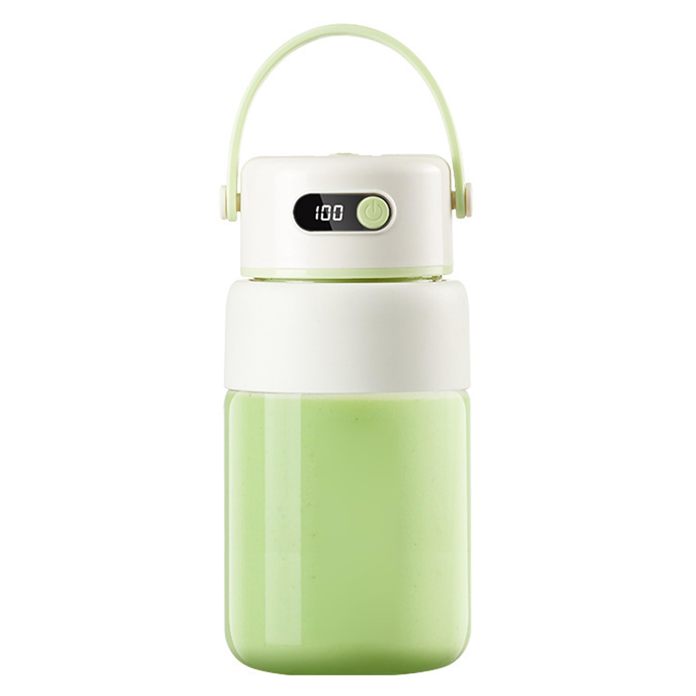 Goutdori Portable Juicer Blender 1000ml Cordless White Thick Borosilicate Glass Cups with 316L Stainless Steel Blades Handle