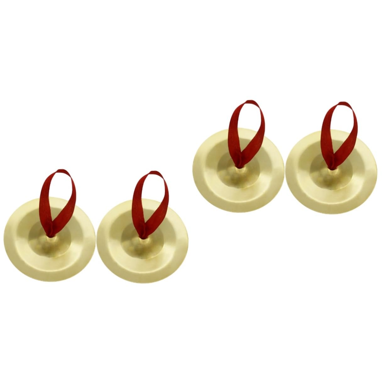 ifundom 2 Pairs Small Cymbals Percussion Mini Musical Instruments Non-slip Perfect for Party
