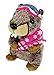 KDO-JOUETS.COM Peluche Marmotte 20 cm Ski (2 Couleurs) - Rose