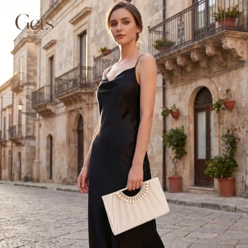 Image of Gets Clutch Purses for Women PU Leather Evening Handbag for Formal Wedding Party Clutches Small Crossbody Bag with Chain