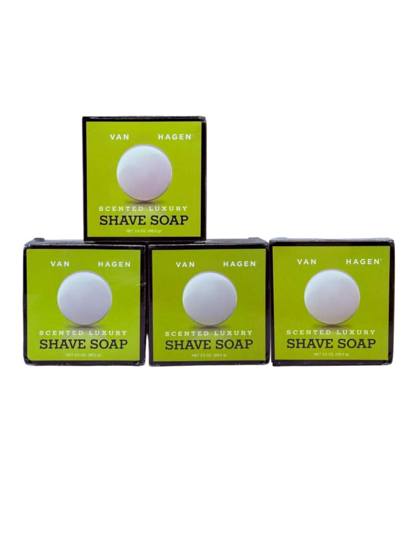 Mens Luxury Scented Shave Soap 3 5 oz PACK 4 Classic Wet Shaving Soap for Safety Razors Rich