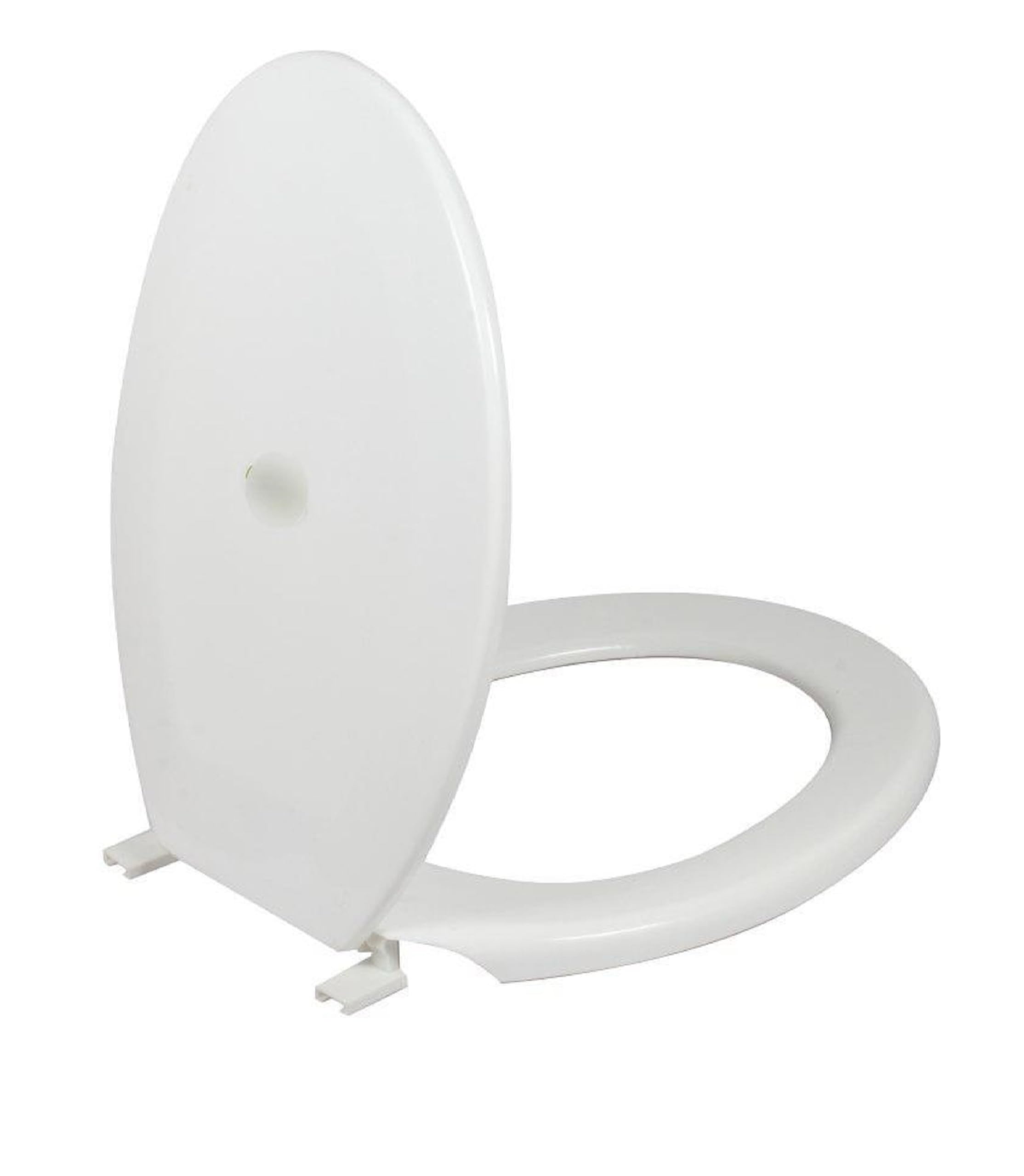 Crotomak® European Round Shape Commode Polypropylene Plastic Master Toilet Seat Cover (White) - Standard Size