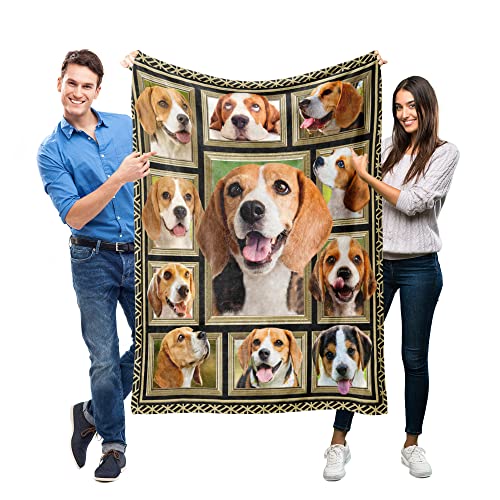 Beagle Blanket for Women Men Kids, Super Soft Fuzzy Dog Throw Blanket, Beagle Gifts for Dog Lovers, Plush Decor Gift for Birthday Christmas 50x60 Inch