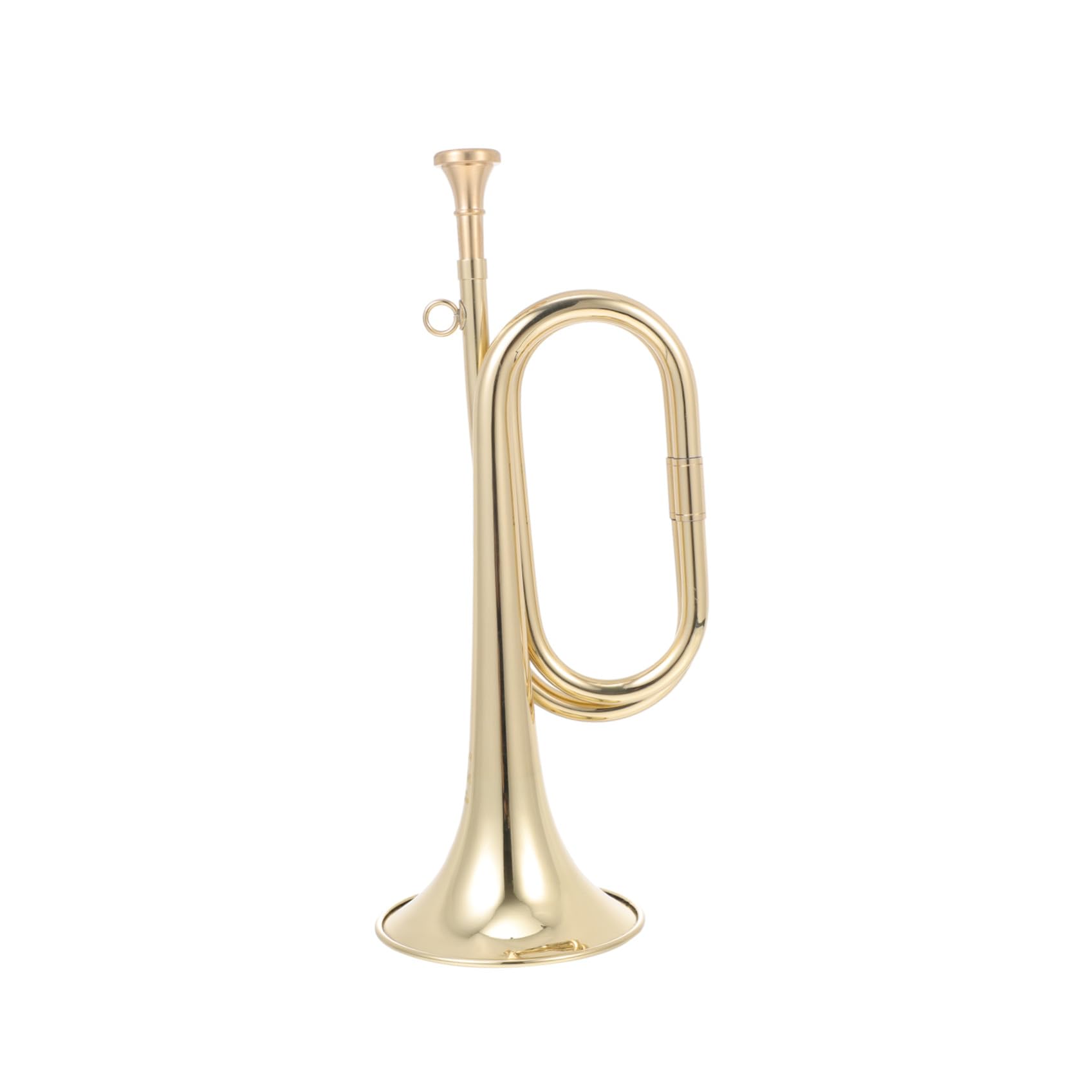 ERINGOGO Tromba Militare in Ottone Dorato per Principianti Strumento Musicale Educativo per Regalo Decorativo per Scrivania e Apprendimento Musicale