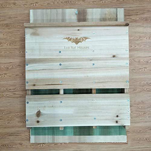 enoche Woodcraft Bat Box Bat House-Bat Nester Premium Quality(40 * 8.5 * 56cm -style A)