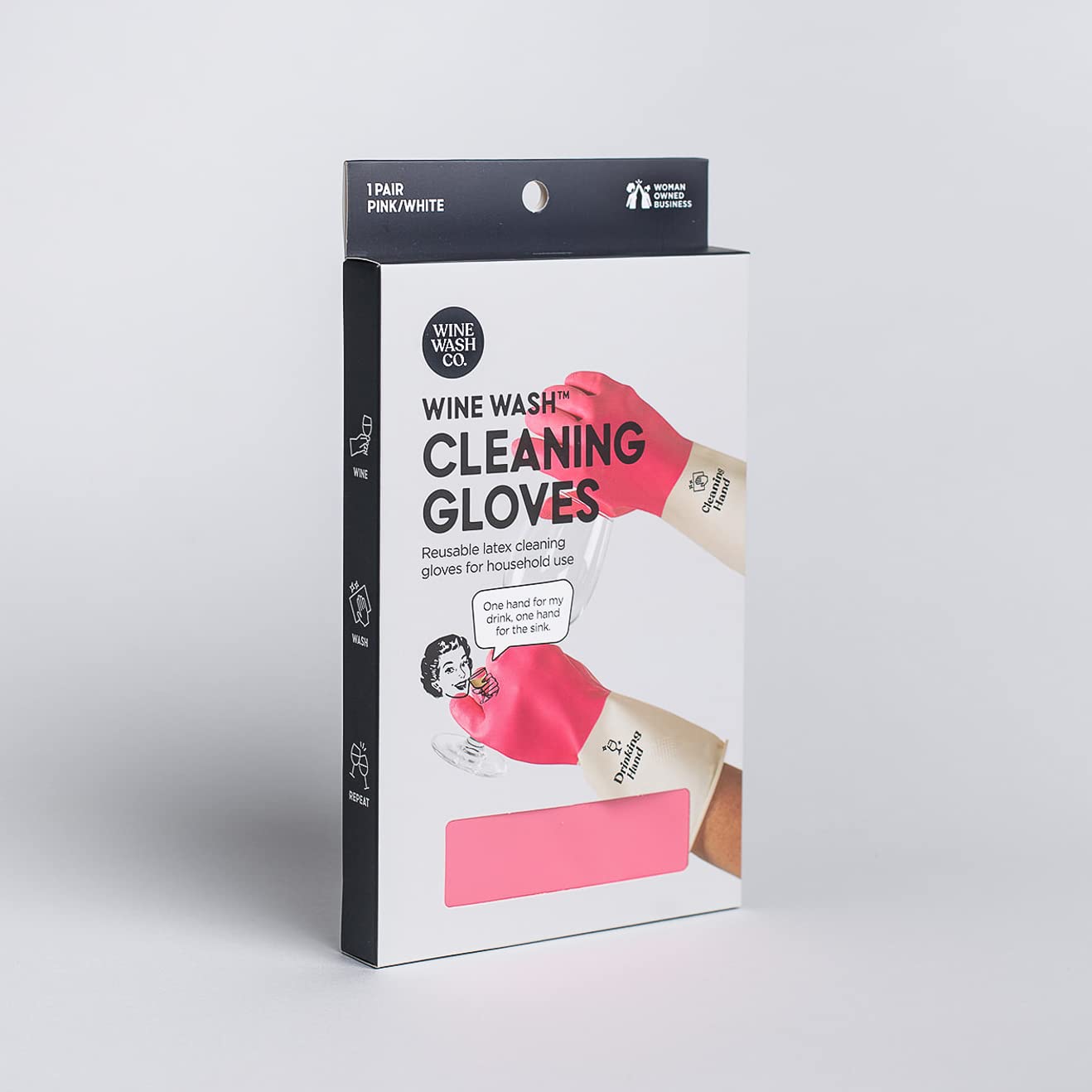 Co. Guantes de goma reutilizables de látex de goma reutilizables para limpieza de cocina, 1 par