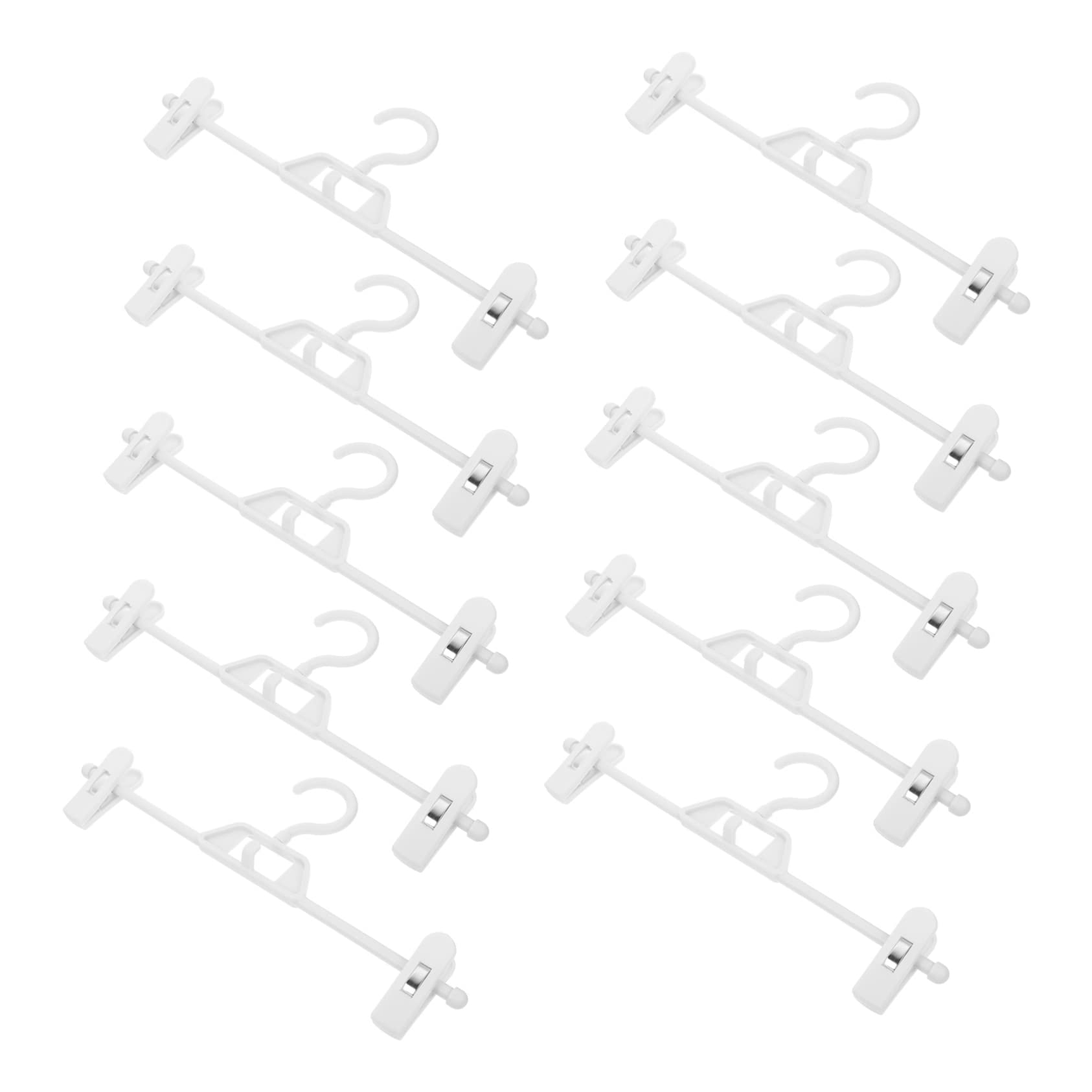 Cabilock 10pcs Adjustable Slip Pants Storage Hanger for Home Use Non Deforming Laundry Clips for Bathroom Bedroom Wardrobe Drying