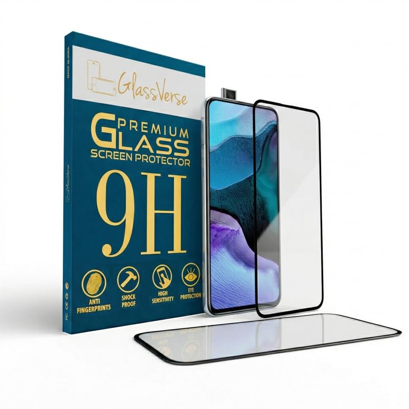 Image of GlassVerse PureView Tempered Glass for Redmi K30 Pro | Crystal Clear, 9H Hardness Screen Protector, Edge to Edge, Case Friendly, Hassle-less Installation Kit Included. (Pack of 1)
