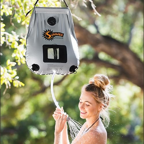 Image of Advanced Elements - Summer Shower /Solar Shower - Different Capacity - Shower Head - Reflective Mirror - Fill Valve - Black or Silver