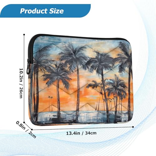 Funda para portátil con diseño de palmeras para laptops 13-14 pulgadas miniatura 3