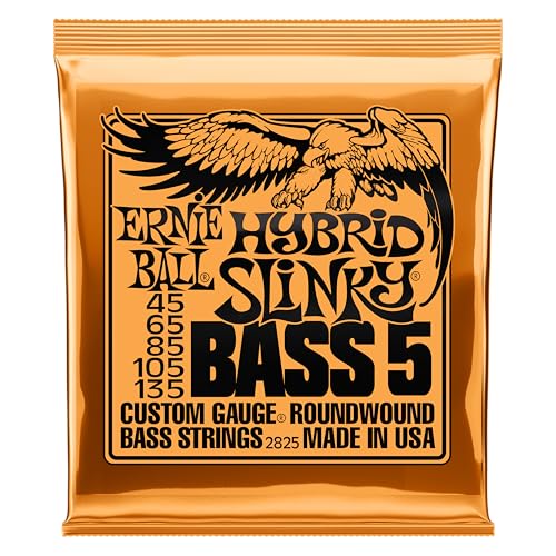 Image of Ernie Ball Hybrid Slinky Nickel Wound 5-String Electric Bass Strings 45-135 Gauge (P02825)