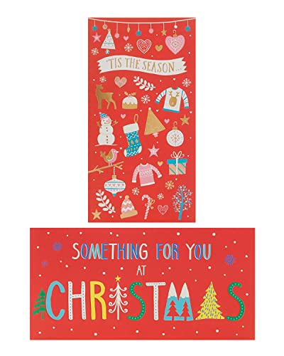 Lot de 4 cartes cadeau de Noël - 2 motifs - Motif festif Cover
