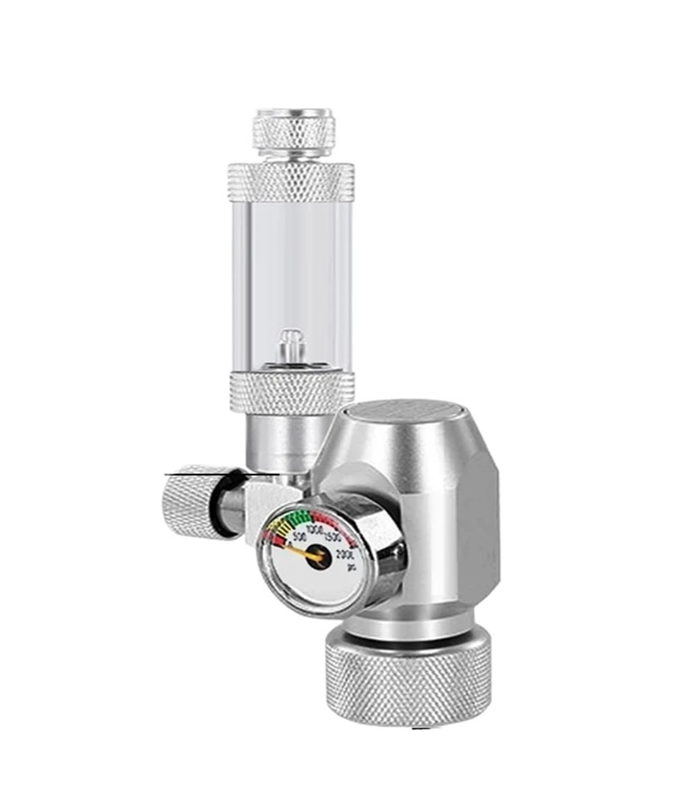 Vmvud Rs Regulator W21.8/Cga320/G3-4/G5-8/Tr21/3-8Unf Gas Cylinder Nut Docking Type Fish Tank Co2 Pressure Reducing Valve