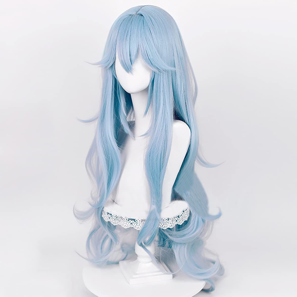 Parrucca Bionda Ondulata Con Radici Scure: Capelli Sintetici - Foto 4