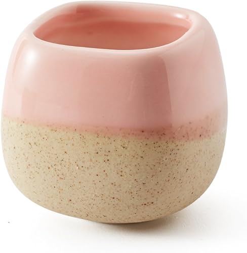 Miniatura 9 de SUN-E Juego de 5 macetas de 2.2 pulgadas de cerámica con esmalte fluido, base de cinco colores, juego de serie para suculentas, macetas, cactus,