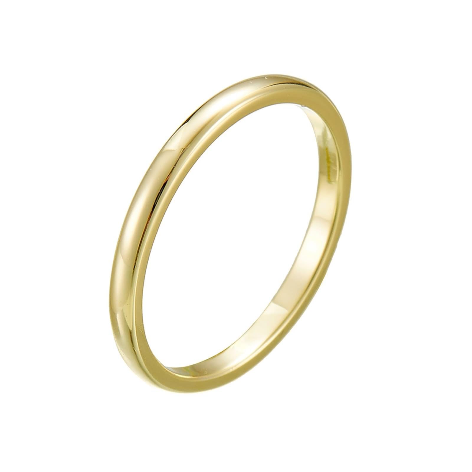 Pinky, anello da donna, in oro giallo 9 carati, misura 65 (20,7), regalo per donna