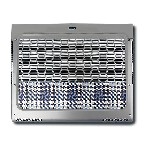 Image of MightySkins Carbon Fiber Skin Compatible with Alienware X16 R1 (2023) Full Wrap Kit - Blue Plaid | Protective, Durable Textured Carbon Fiber Finish | Easy to Apply & Change Styles | Made in The USA