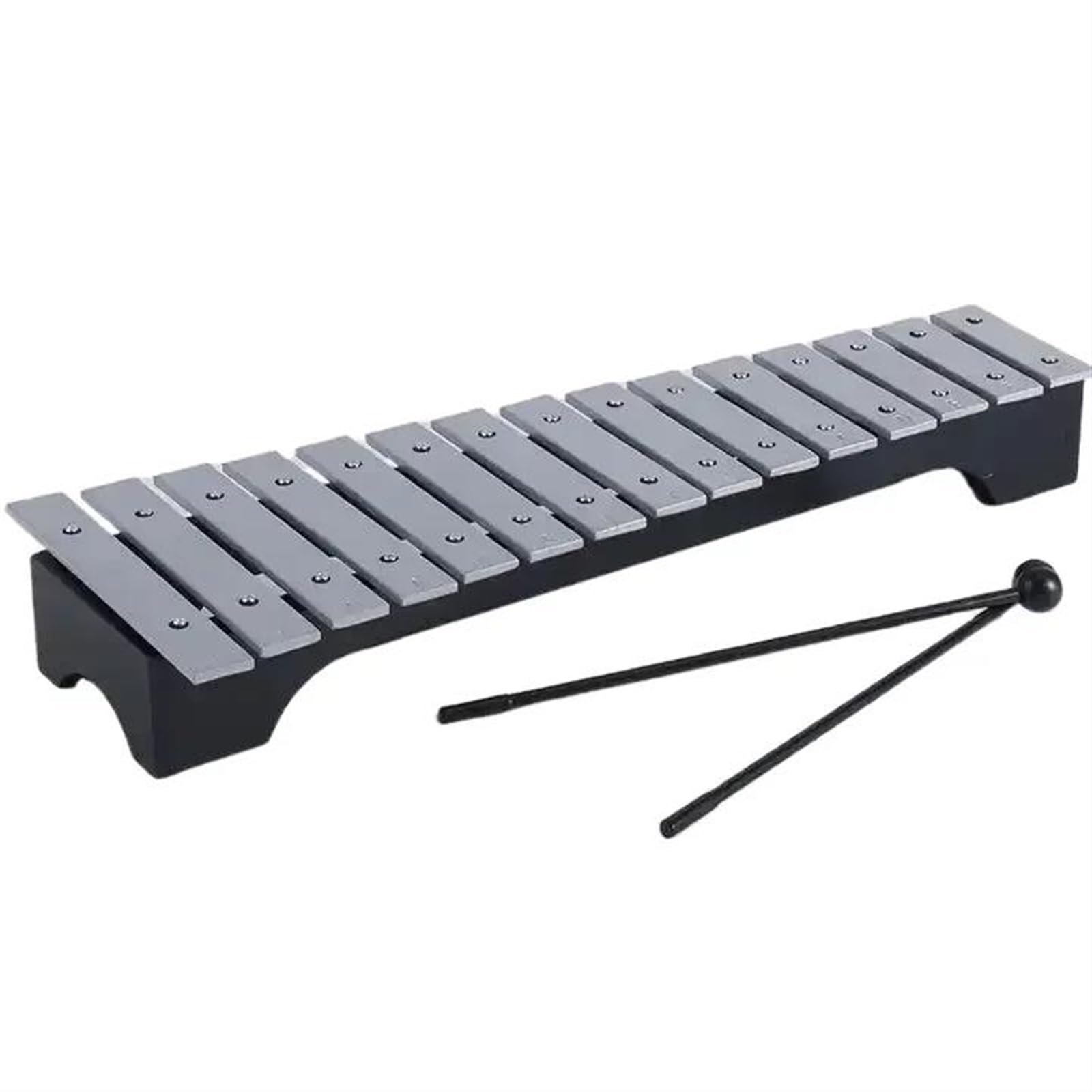 Ksylofon Muzyczny Profesjonalny Instrument Perkusyjny 2 Młotki Ksylofon 15-tonowe Zestawy Perkusyjne Do Organów Z Płytą Aluminiową