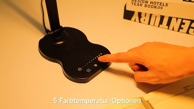 Lampe De Bureau LED à Double Bras - 5 Couleurs, 10 Niveaux De Luminosité, Minuterie 45 Min, Port USB - Noir - 8