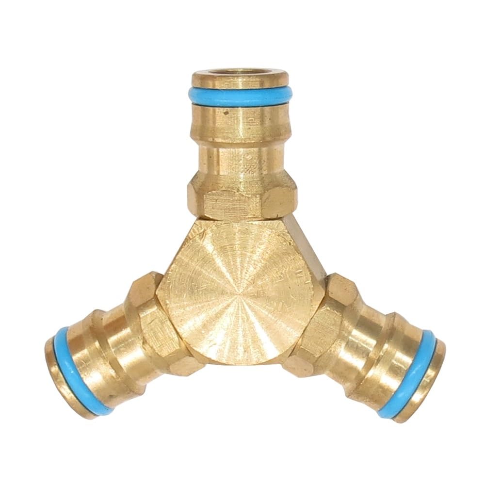 5 PZ 16mm 3 Vie In Ottone Uguale Tee Tubo Da Giardino Connettore Tubi Adattatore Tubo Connettore Rapido for Irrigazione Irrigazione