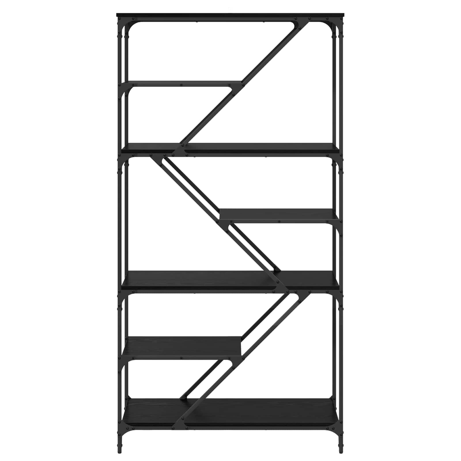 Libreria a 9 ripiani, 91 x 36 x 176 cm, in legno, organizer da parete, divisorio per soggiorno, ufficio, cameretta dei bambini