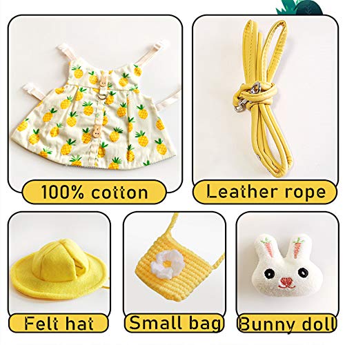 Mcgrady1Xm Small Animal Harness Vest And Leash Set, No Pull Comfort Clothes With Accessory, Travel Escape Proof Harness For Rabbit Ferret Guinea Pig Bunny Hamster Puppy Kitten (S) #TOP1