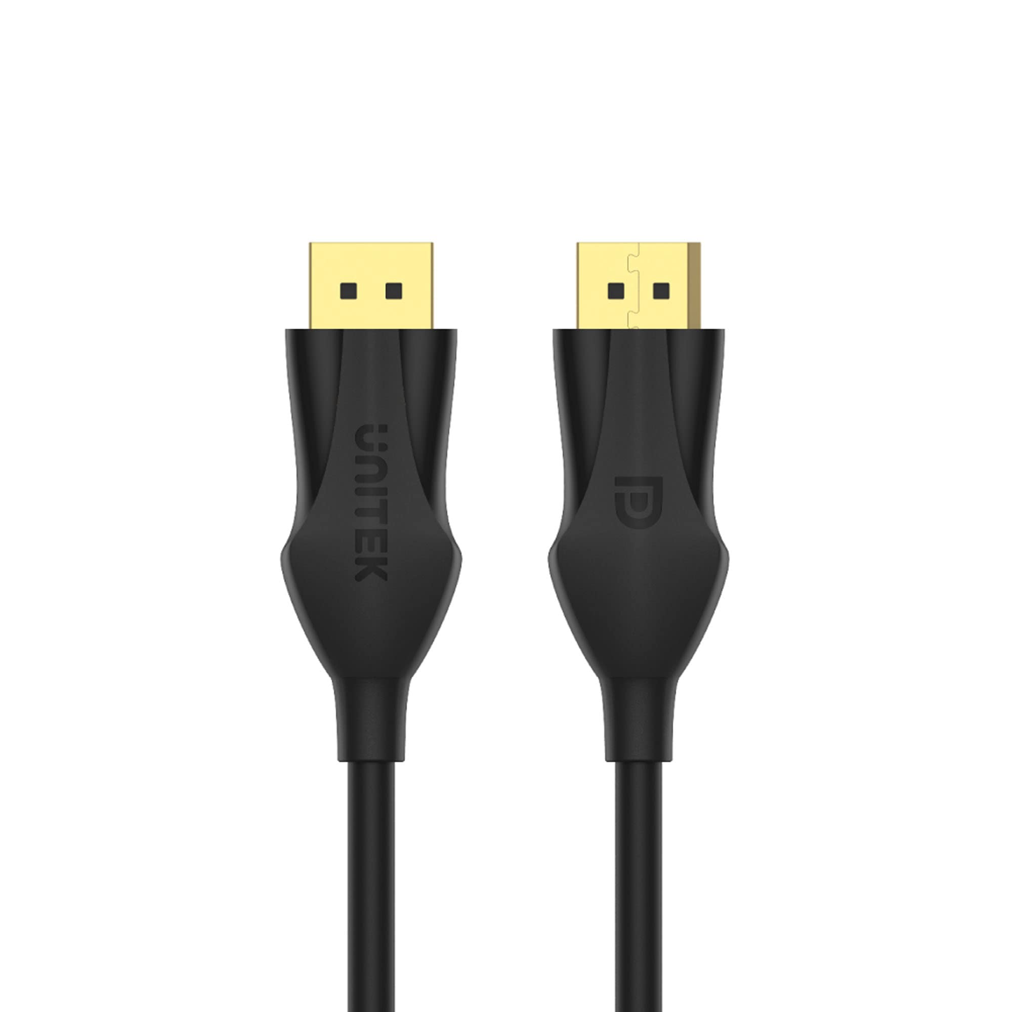 Unitek C1624BK-2M 8K DisplayPort 1.4 Kablo Siyah (8K @60Hz, 4K 144Hz, 1440p @240Hz) / 32.4Gbps Bant genişliği / 1.2 (DSC), FEC, Dynamic HDR Metadveri/altın kaplama fiş