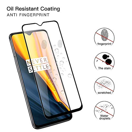 Image of HD Tempered Glass Screen Protector Compatible For OnePlus 7T With Edge To Edge Coverage And Easy Installation Kit