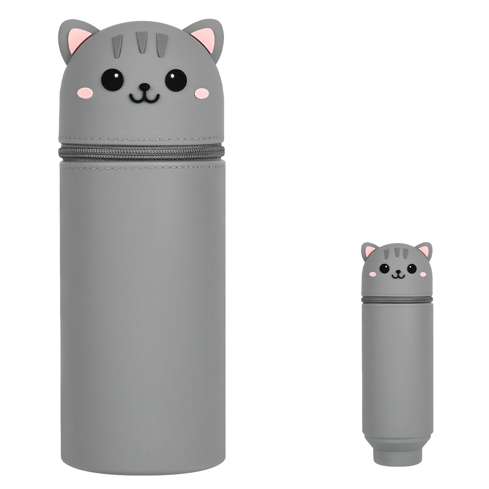 AUNHOKE 2-in-1 Federmäppchen Aus Weichem Silikon – Niedliches Panda-Design Als Mäppchen Oder Stifthalter